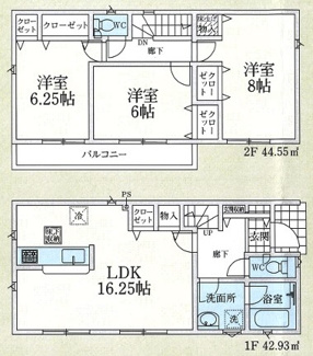 【間取り】 | 川越市神明町　新築分譲　西武新宿線『本川越駅』徒歩30分　【川越小学区】