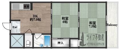 メゾン大和枚岡の間取り