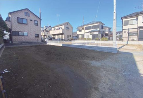 敷地面積37.81坪　売地　ふじみ野市中福岡の前面道路含む現地写真|Ａ区画：2方道路。東側公道3.2ｍ、西側私道(位置指定道路)4.0ｍ
Ｃ区画：東側公道3.2ｍ