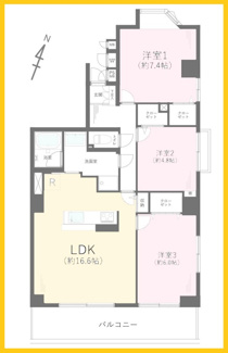 【間取り】 | リズ東林間　 | 間取図