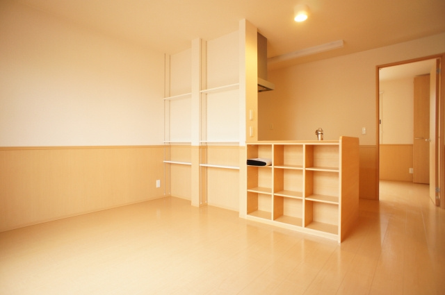 Amour(アムール)の居間・リビング|ディスプレイ収納付き♪10.8帖の広々リビング♪