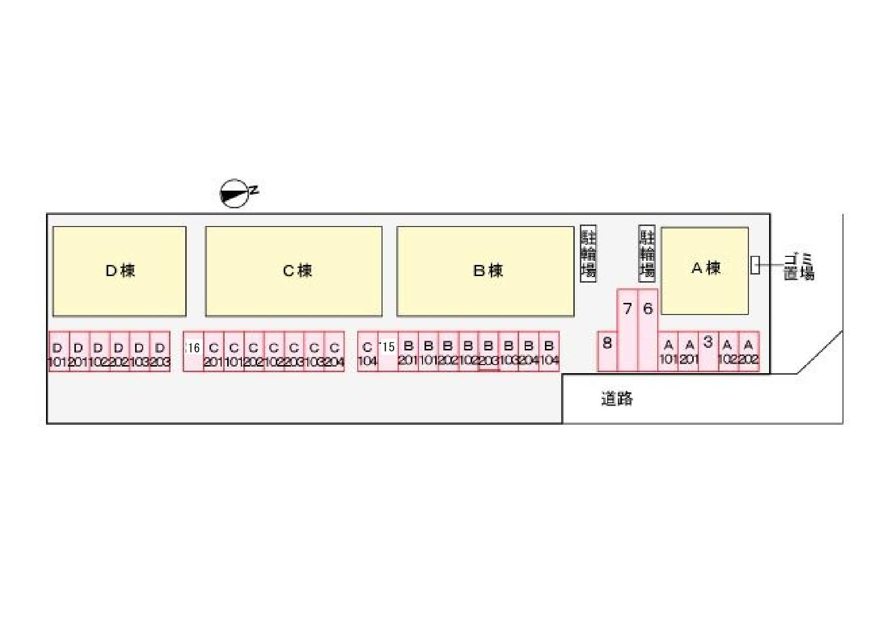パラデーゾ　リーベロＤの区画図
