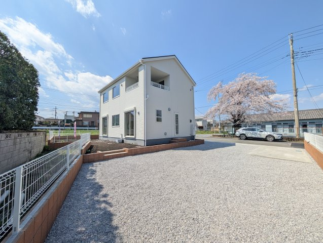 【外観】 | リーブルガーデン.S吉岡町第12下野田ー① | （建築中現地）明治小学校、吉岡中学校まで徒歩7分！