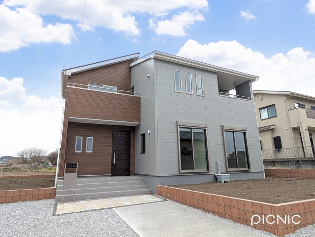 【外観】 | リーブルガーデン.S前橋市富士見町第9原之郷ー① | （建築中現地）原小学校まで徒歩2分！