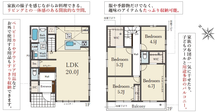 明石市大久保町15期山手台　2号棟未入居の間取り|4LDK+WIC2か所＋SICです。