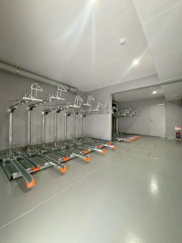 「防音マンション」クリオラモード新江古田サウンドテラスのその他共用部分|屋内駐輪場も完備しています