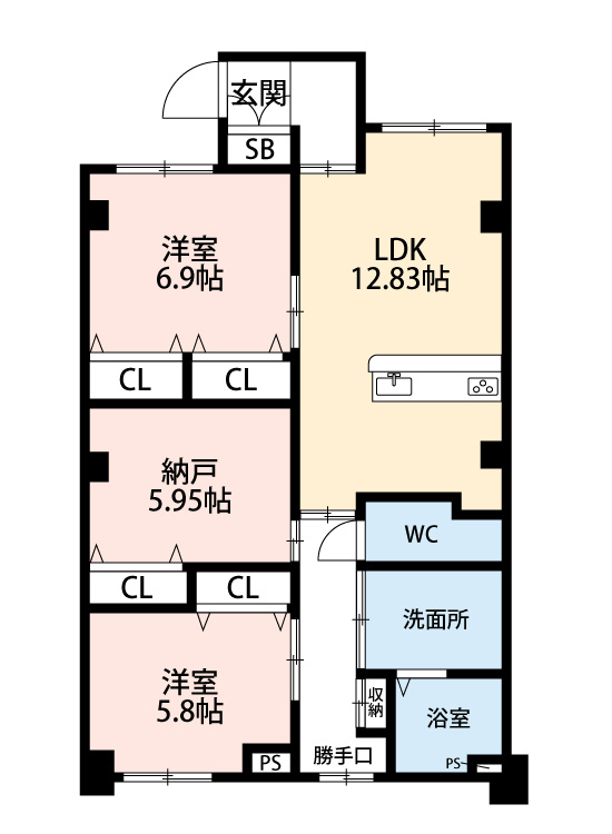 リバーサイド東洋　　刈谷市の賃貸ならクラスホーム刈谷店の間取り