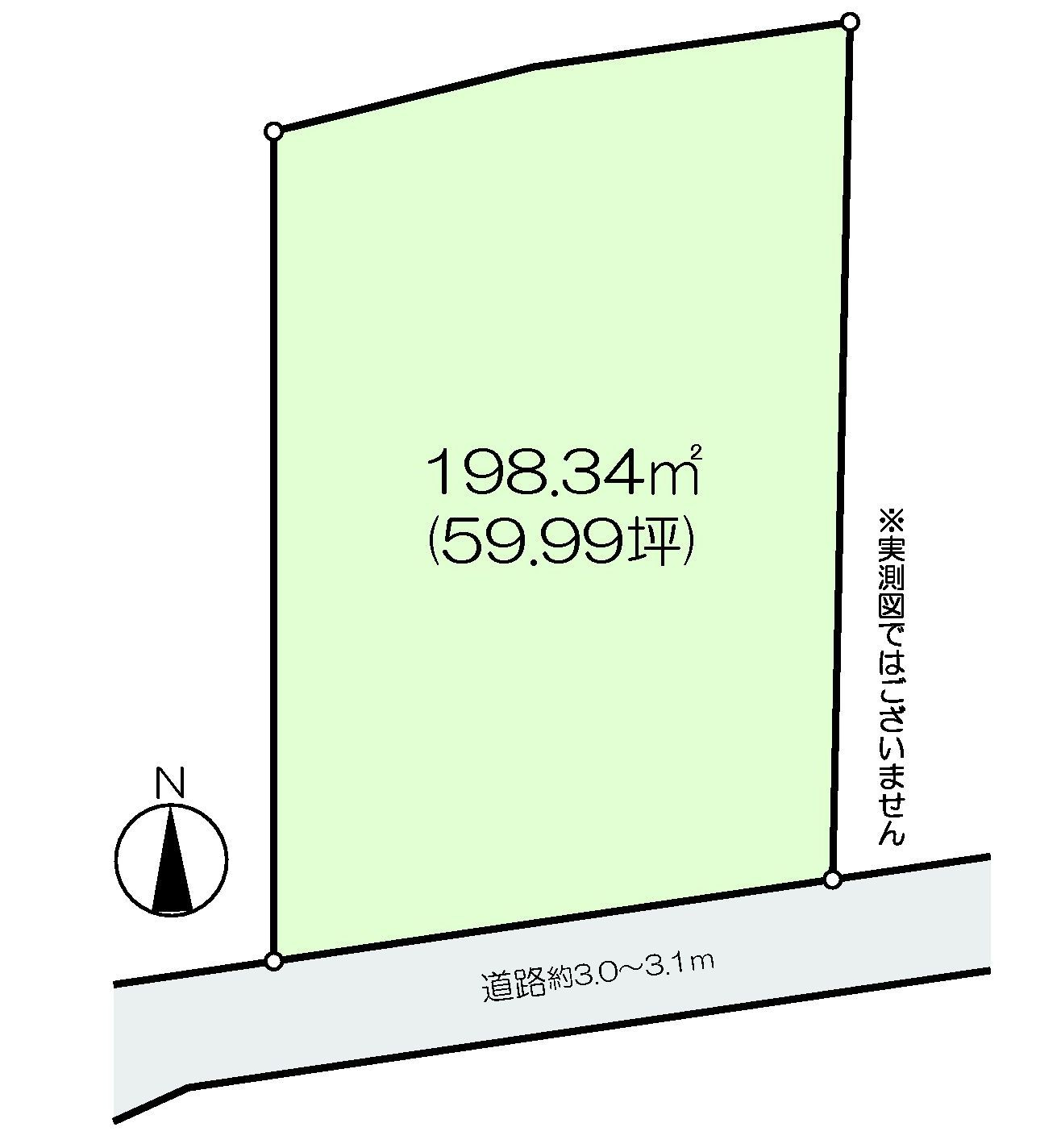 高崎市下中居町　売地の区画図