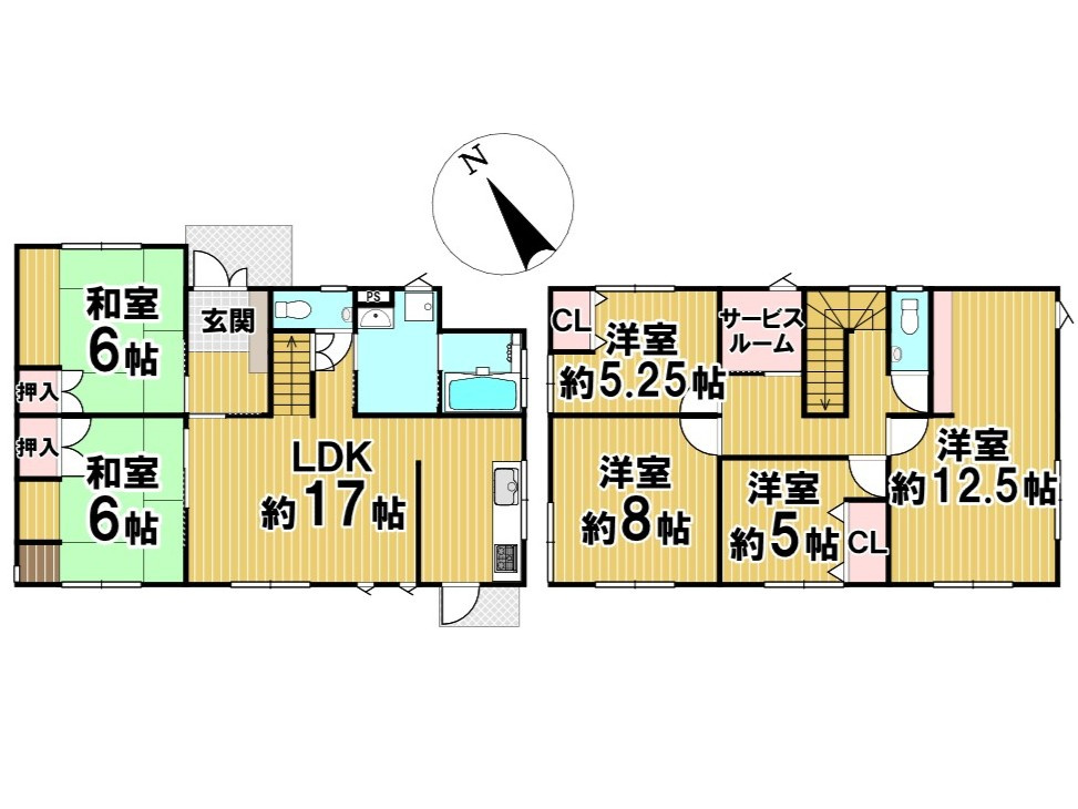 糟屋郡須恵町大字須恵 中古戸建の間取り|※間取図と現況が異なる場合には、現況を優先いたします。