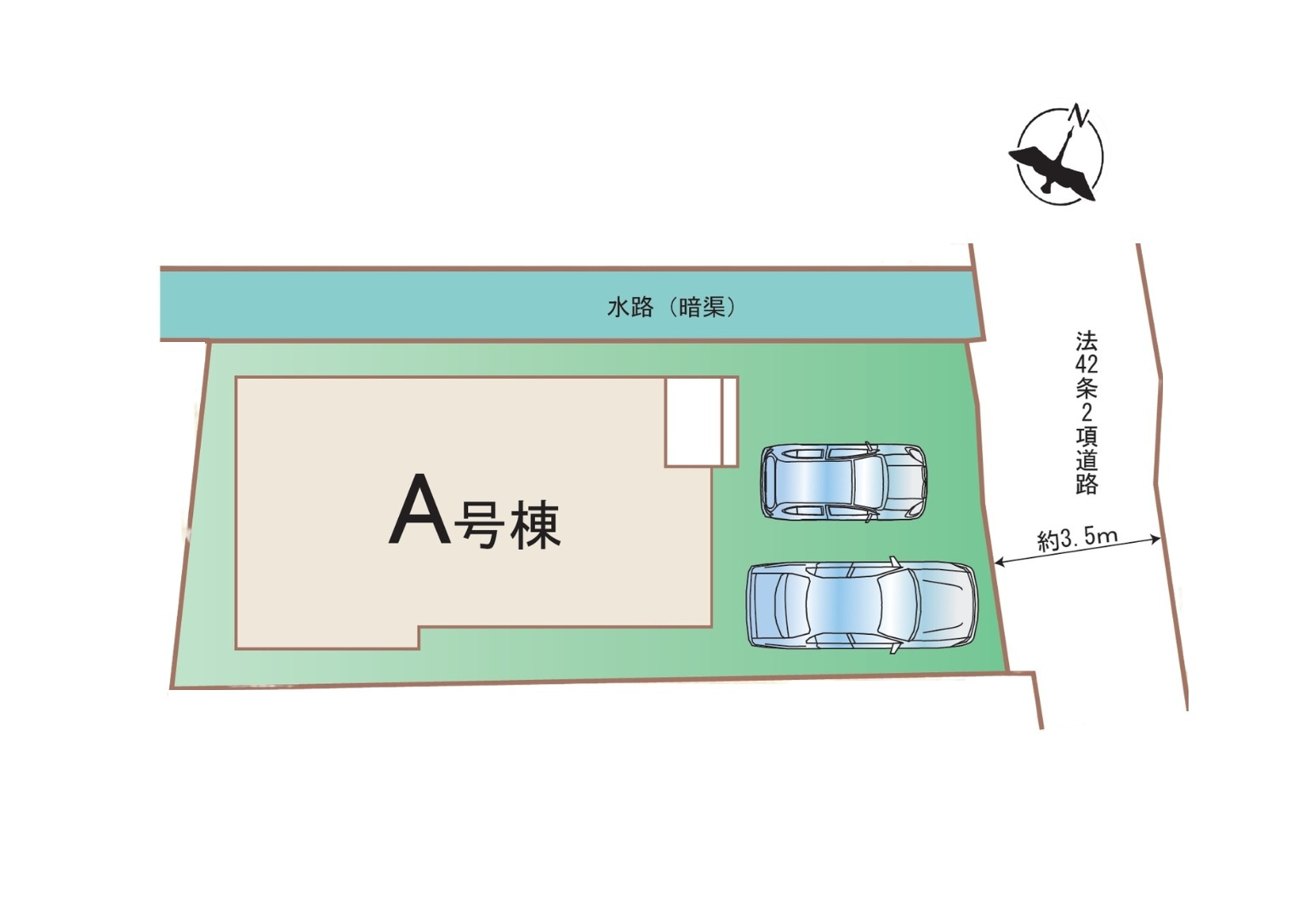 福岡市東区名島3丁目第1-1棟(1号棟)の区画図|配置図（1号棟）