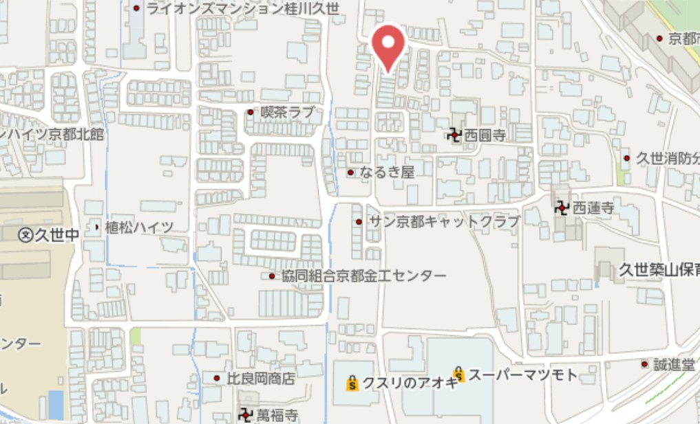 京都市南区久世築山町　中古戸建の地図