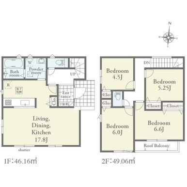リナージュＬ　熊本中央区出水６丁目２４－２期の間取り