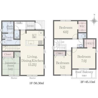 リナージュＬ　熊本中央区出水６丁目２４－1期の間取り