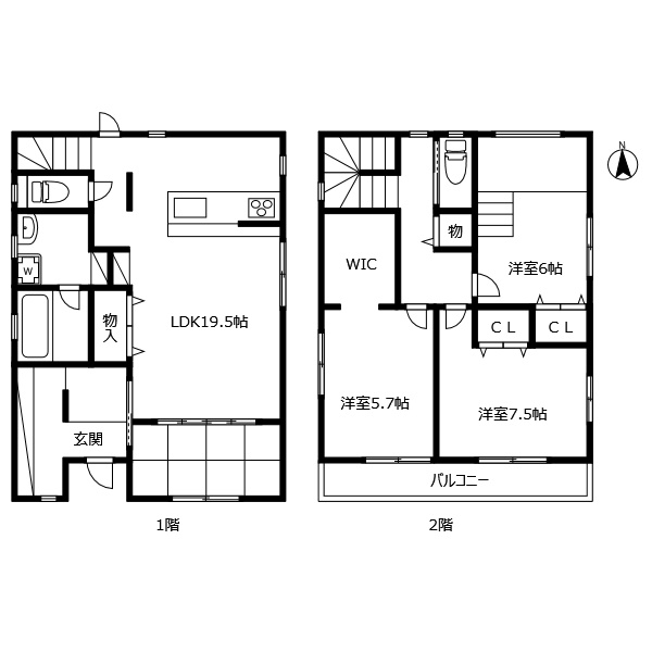 八万町川南149-5　一戸建の間取り