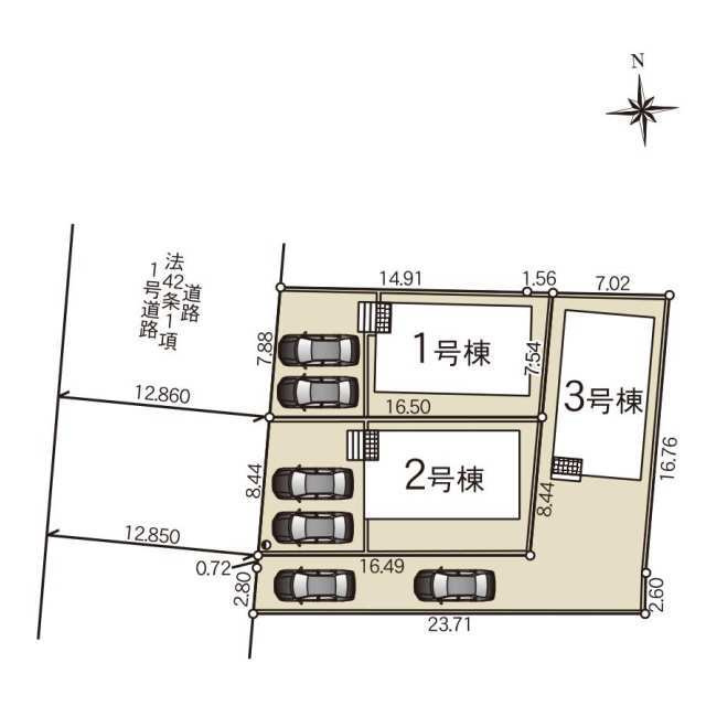 クレイドルガーデン壬生町安塚第5　新築一戸建ての区画図