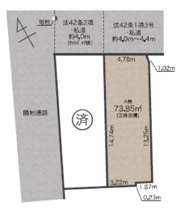 港区高輪　新築戸建の区画図