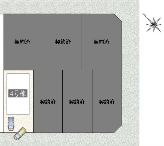 【新築戸建】江別市東野幌町7棟の区画図