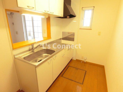 【キッチン】 | プロムナードＡ | ２口ガスコンロ設置可能な対面キッチンです。