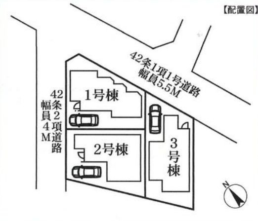 南区大野台４丁目新築戸建て　１号棟の区画図|区画図「南区大野台４丁目新築戸建て」