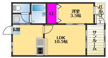 【間取り】 | Flora S.E 12th