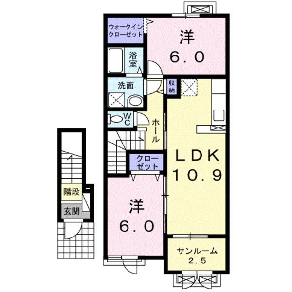 ミューク　Ａの間取り