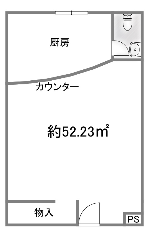 川西市萩原台西３丁目の店舗一部の間取り