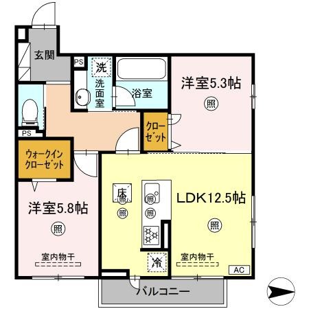 サンドルフ高須Ⅱ番館の間取り