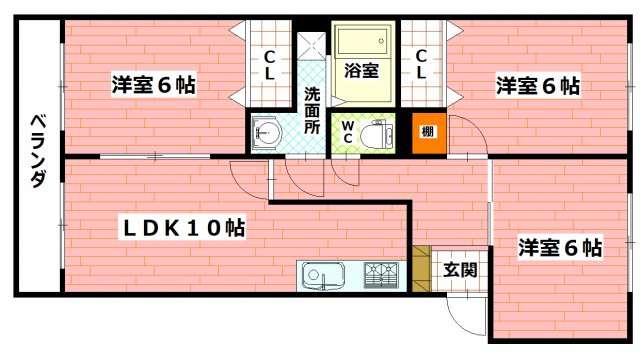 第3コーポ岡村の間取り