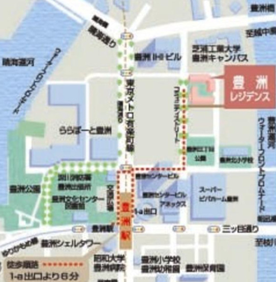 【地図】エスティメゾン豊洲レジデンスＤ