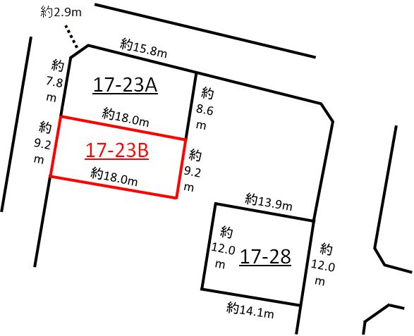 売地　豊橋市牟呂公文町17-23B