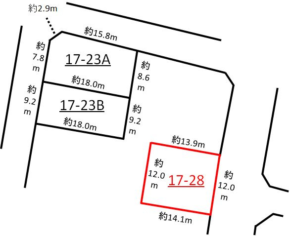 売地　豊橋市牟呂公文町17-28