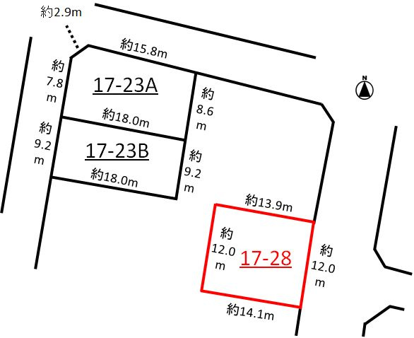 売地　豊橋市牟呂公文町17-28