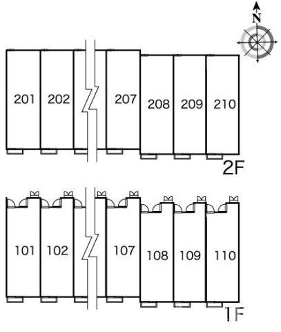 レオパレスＦ　ＯＨＡＮＡの区画図
