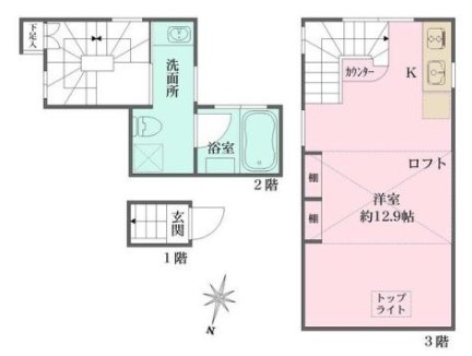 グランエッグス新宿中井の間取り