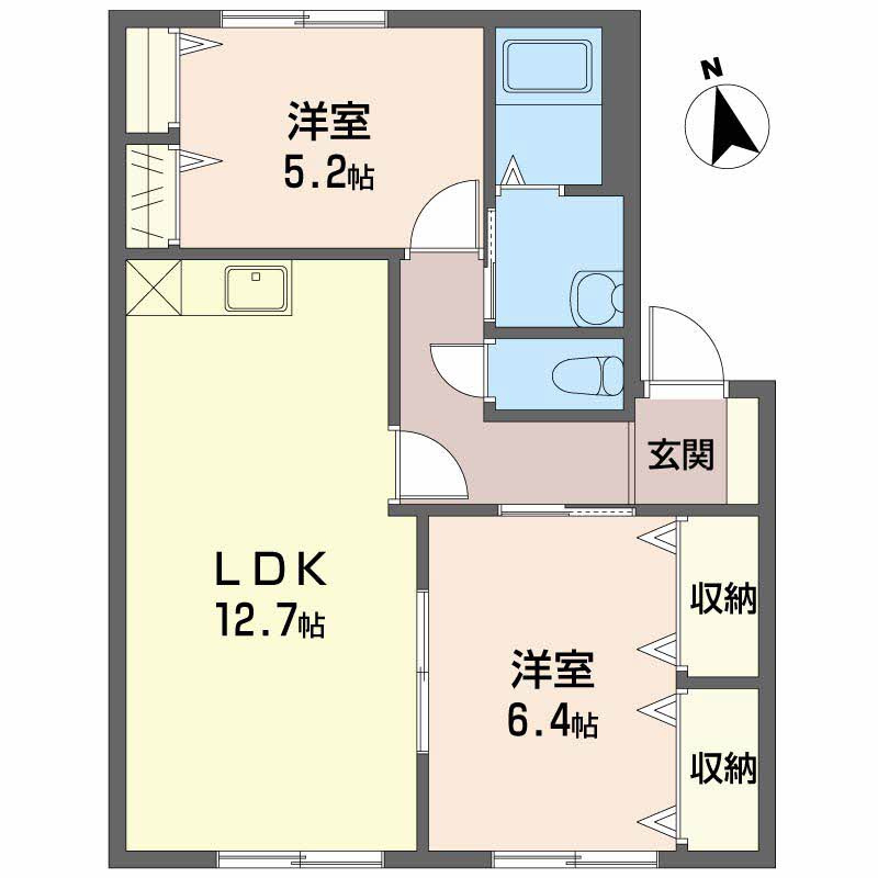 カーサ焼山中央A棟の間取り