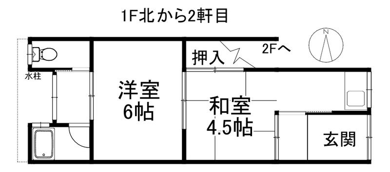 上野芝町1黒田文化の間取り