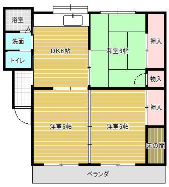 熊本市中央区国府４丁目の賃貸マンションの間取り