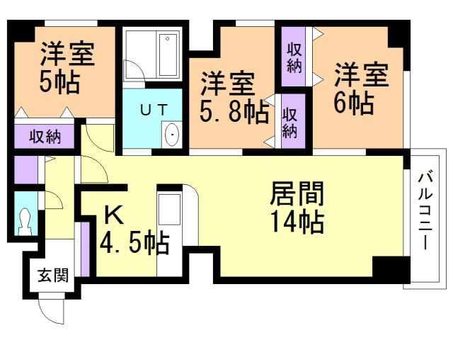 サンヴェール中央の間取り