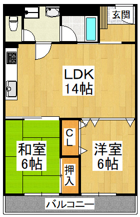 【間取り】 | KRグランドイン