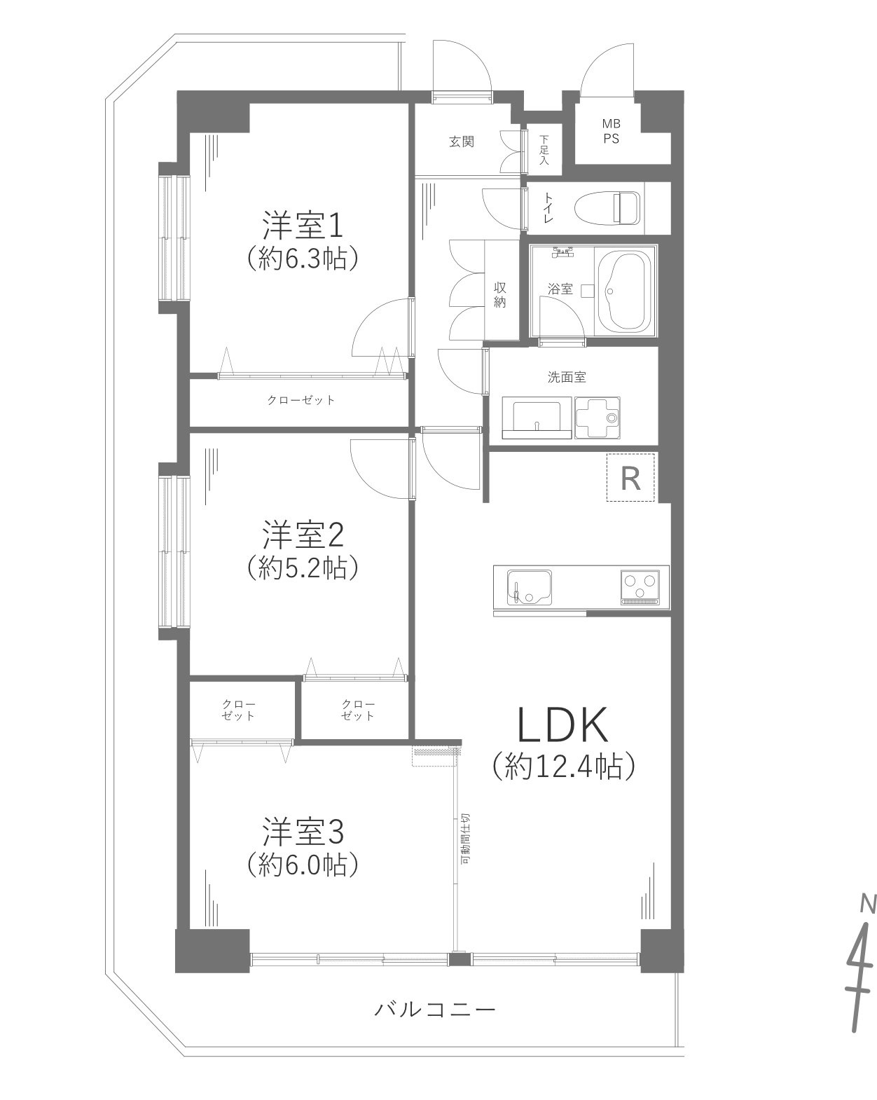 コープ野村戸塚長沼の間取り