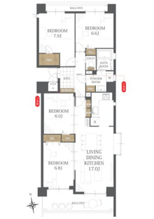 【間取り】ラフィーネ徳山 