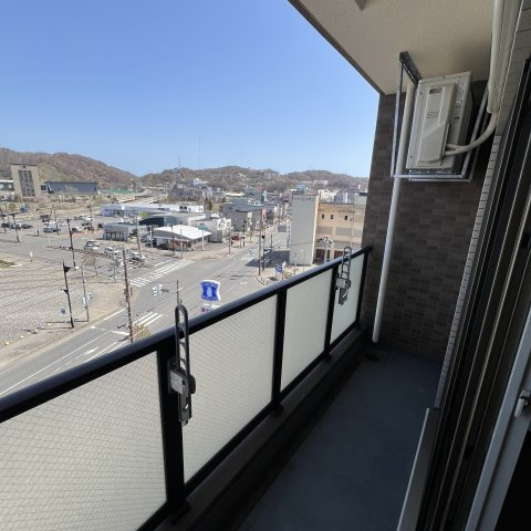 ベルシー室蘭のバルコニー