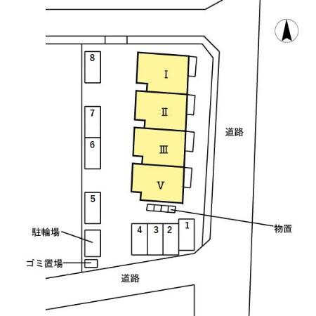 メゾンランタン Ⅲの区画図