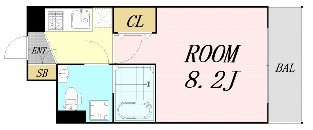 SERENiTE本町エコート　仲介手数料無料の間取り