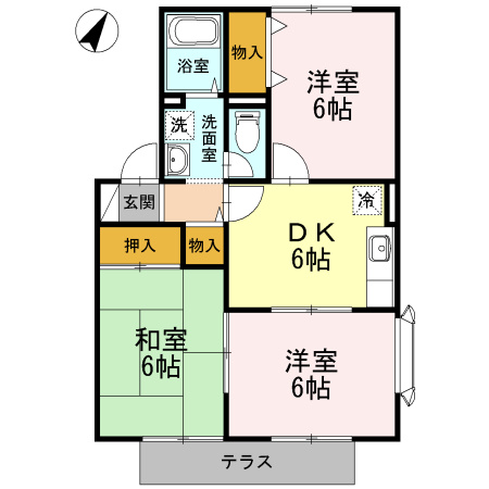 【間取り】 | ハイカムールK(ハイカムールケー)