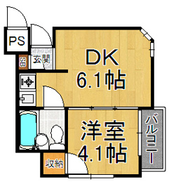 NBハイム西宮・甲陽の間取り