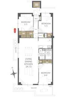【間取り】花の北ハイツＡ棟 