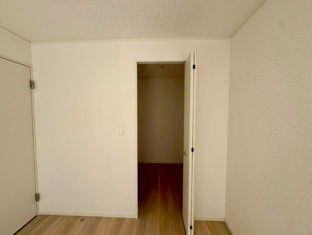 クレイドルガーデン南城市佐敷佐敷 第1・1号棟の収納|２階主寝室6.7帖に設置された、季節物の入れ替えが楽々なWIC2帖