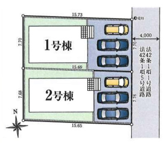 【区画図】 | 小平市花小金井第18　全2棟　2号棟 | 小平市花小金井第18　全2棟　2号棟