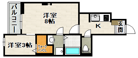 アレグレパス安倉の間取り